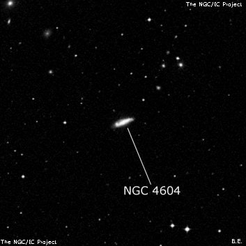 NGC 4604 - галактика неправильной формы. Описание NGC 4604:, Галактика в созвездии Дева