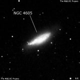 NGC 4605 - спиральная галактика с баром. Описание NGC 4605:, Галактика в созвездии Большая Медведица