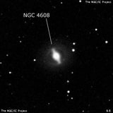 NGC 4608 - спиральная галактика с баром. Описание NGC 4608:, Галактика в созвездии Дева