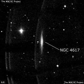 NGC 4617 - спиральная галактика. Описание NGC 4617:, Галактика в созвездии Гончие Псы