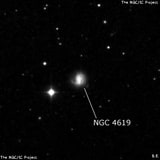 NGC 4619 - спиральная галактика с баром. Описание NGC 4619:, Галактика в созвездии Гончие Псы