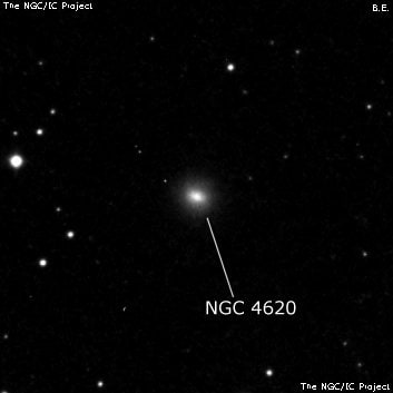 NGC 4620 - линзовидная галактика. Описание NGC 4620:, Галактика в созвездии Дева