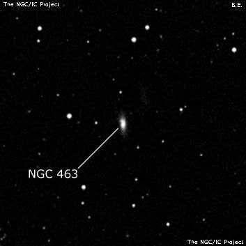 NGC 463 - линзовидная галактика. Описание NGC 463:, Галактика в созвездии Рыбы