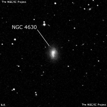 NGC 4630 - галактика неправильной формы. Описание NGC 4630:, Галактика в созвездии Дева