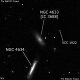 NGC 4633 - спиральная галактика с баром. Описание NGC 4633:, Галактика в созвездии Волосы Вероники