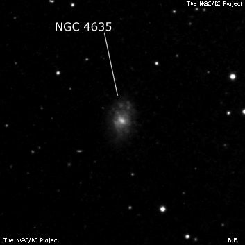 NGC 4635 - спиральная галактика с баром. Описание NGC 4635:, Галактика в созвездии Волосы Вероники