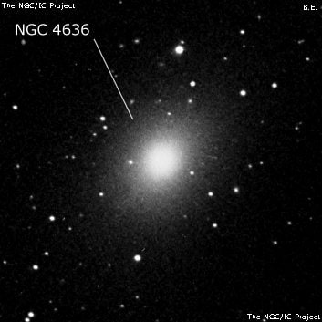 NGC 4636 - эллиптическая галактика. Описание NGC 4636:, Галактика в созвездии Дева