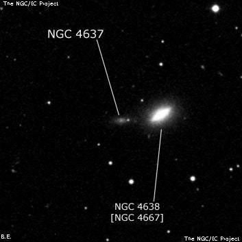 NGC 4637 - линзовидная галактика. Описание NGC 4637:, Галактика в созвездии Дева