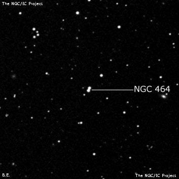 NGC 464 - две звезды. Описание NGC 464:, Двойная звезда в созвездии Андромеда
