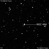 NGC 464 - две звезды. Описание NGC 464:, Двойная звезда в созвездии Андромеда