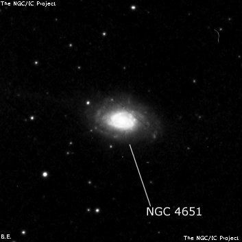 NGC 4651 - галактика. Описание NGC 4651:, Галактика в созвездии Волосы Вероники
