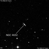 NGC 4652 - спиральная галактика. Описание NGC 4652:, Галактика в созвездии Большая Медведица