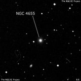 NGC 4655 - спиральная галактика. Описание NGC 4655:, Галактика в созвездии Гончие Псы