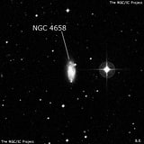NGC 4658 - спиральная галактика с баром. Описание NGC 4658:, Галактика в созвездии Дева