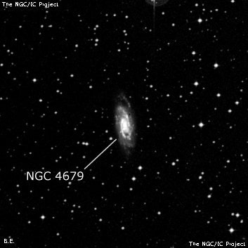 NGC 4679 - спиральная галактика с баром. Описание NGC 4679:, Галактика в созвездии Центавр
