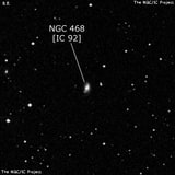 NGC 468 - линзовидная галактика. Описание NGC 468:, Галактика в созвездии Рыбы