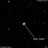 NGC 4687 - эллиптическая галактика. Описание NGC 4687:, Галактика в созвездии Гончие Псы