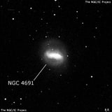 NGC 4691 - спиральная галактика с баром. Описание NGC 4691:, Галактика в созвездии Дева
