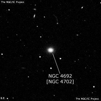NGC 4692 - эллиптическая галактика. Описание NGC 4692:, Галактика в созвездии Волосы Вероники