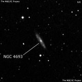 NGC 4693 - галактика. Описание NGC 4693:, Галактика в созвездии Дракон