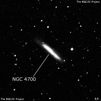 NGC 4700 - спиральная галактика с баром. Описание NGC 4700:, Галактика в созвездии Дева