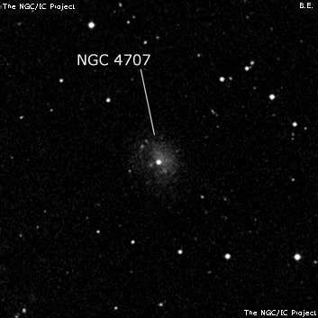 NGC 4707 - галактика. Описание NGC 4707:, Галактика в созвездии Гончие Псы