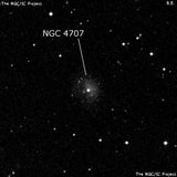 NGC 4707 - галактика. Описание NGC 4707:, Галактика в созвездии Гончие Псы