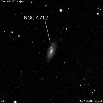 NGC 4712 - галактика. Описание NGC 4712:, Галактика в созвездии Волосы Вероники