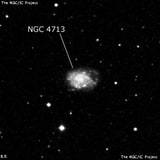 NGC 4713 - спиральная галактика с баром. Описание NGC 4713:, Галактика в созвездии Дева