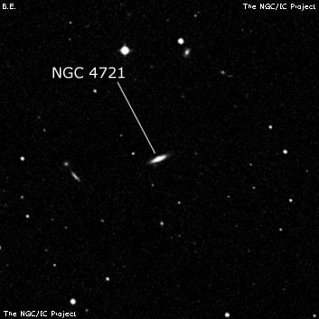 NGC 4721 - линзовидная галактика. Описание NGC 4721:, Галактика в созвездии Волосы Вероники