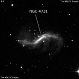 NGC 4731 - спиральная галактика с баром. Описание NGC 4731:, Галактика в созвездии Дева