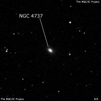 NGC 4737 - галактика. Описание NGC 4737:, Галактика в созвездии Гончие Псы