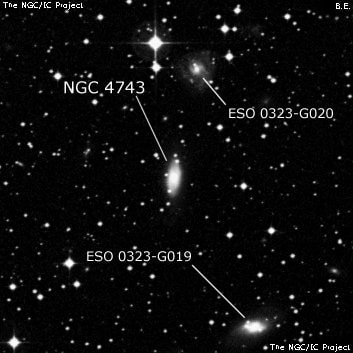 NGC 4743 - линзовидная галактика. Описание NGC 4743:, Галактика в созвездии Центавр