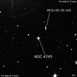 NGC 4745 - спиральная галактика с баром. Описание NGC 4745:, Галактика в созвездии Волосы Вероники