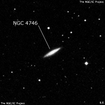 NGC 4746 - спиральная галактика. Описание NGC 4746:, Галактика в созвездии Дева