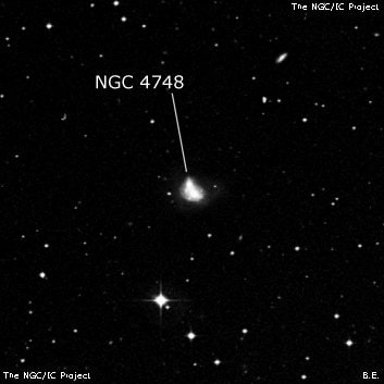 NGC 4748 - спиральная галактика. Описание NGC 4748:, Галактика в созвездии Ворон