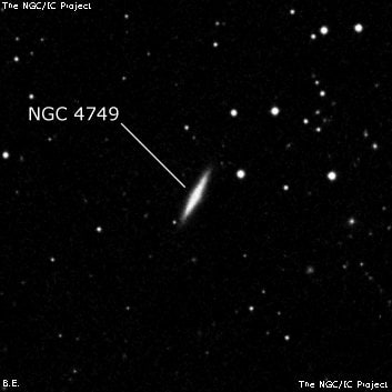 NGC 4749 - спиральная галактика. Описание NGC 4749:, Галактика в созвездии Дракон