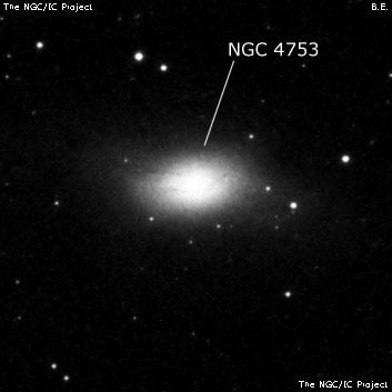 NGC 4753 - линзовидная галактика. Описание NGC 4753:, Галактика в созвездии Дева