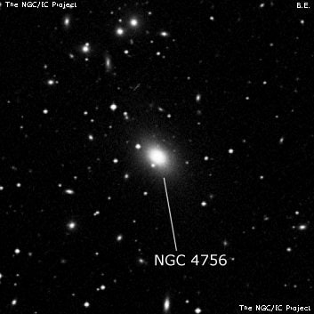 NGC 4756 - галактика. Описание NGC 4756:, Галактика в созвездии Ворон