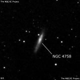 NGC 4758 - галактика неправильной формы. Описание NGC 4758:, Галактика в созвездии Волосы Вероники