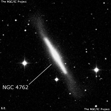 NGC 4762 - спиральная галактика с баром. Описание NGC 4762:, Галактика в созвездии Дева