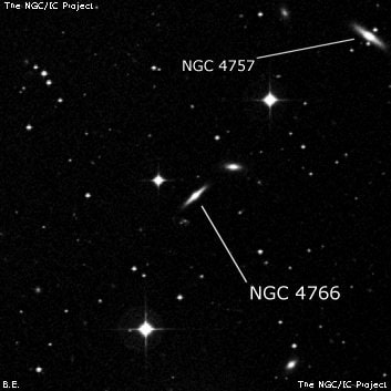 NGC 4766 - линзовидная галактика. Описание NGC 4766:, Галактика в созвездии Дева