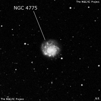 NGC 4775 - галактика. Описание NGC 4775:, Галактика в созвездии Дева