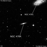 NGC 4784 - линзовидная галактика. Описание NGC 4784:, Галактика в созвездии Дева