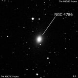 NGC 4786 - эллиптическая галактика. Описание NGC 4786:, Галактика в созвездии Дева