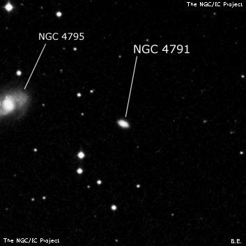 NGC 4791 - спиральная галактика. Описание NGC 4791:, Галактика в созвездии Дева