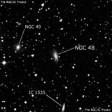 NGC 48 - спиральная галактика с баром. Описание NGC 48:, Галактика в созвездии Андромеда