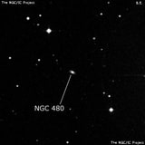 NGC 480 - спиральная галактика. Описание NGC 480:, Галактика в созвездии Кит
