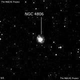 NGC 4806 - спиральная галактика с баром. Описание NGC 4806:, Галактика в созвездии Гидра