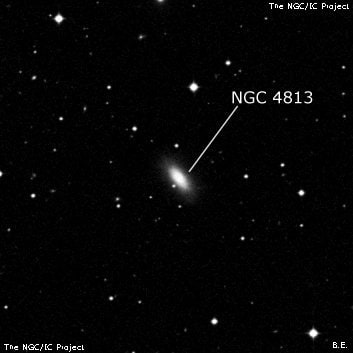 NGC 4813 - линзовидная галактика. Описание NGC 4813:, Галактика в созвездии Дева